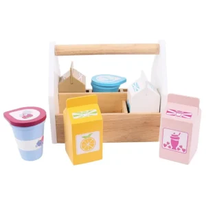 Outlet Dairy Delivery Set Play Shop Cook And Share | Wooden Toy Food Sets