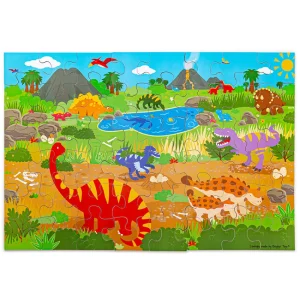 Discount Dawn of the Dinosaur Floor Puzzle (48 piece) Wooden Puzzles And Activity Toys | Children's Wooden Puzzles