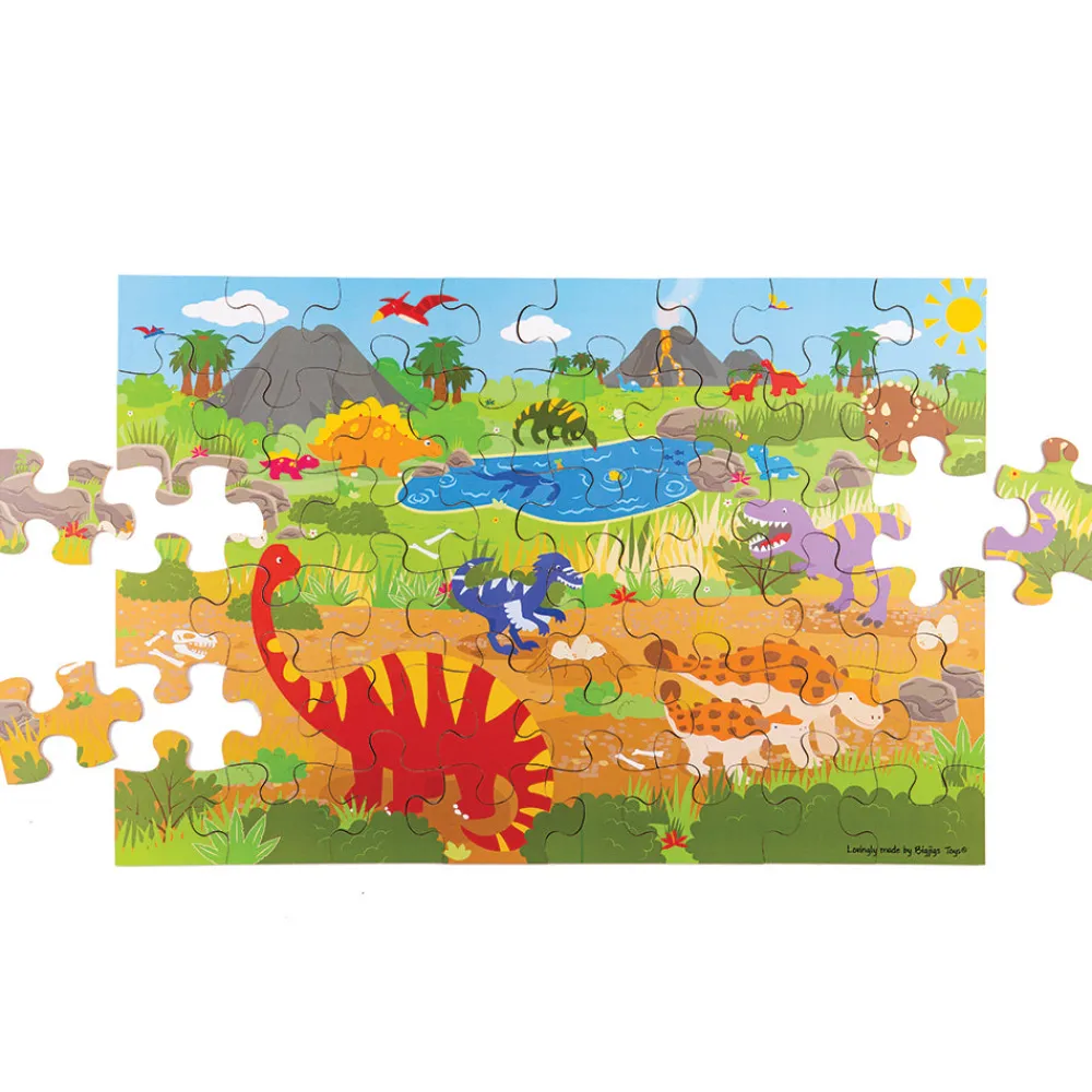 dawn_of_the_dinosaur_floo_1.webp Discount Dawn of the Dinosaur Floor Puzzle (48 piece) Wooden Puzzles And Activity Toys | Children's Wooden Puzzles