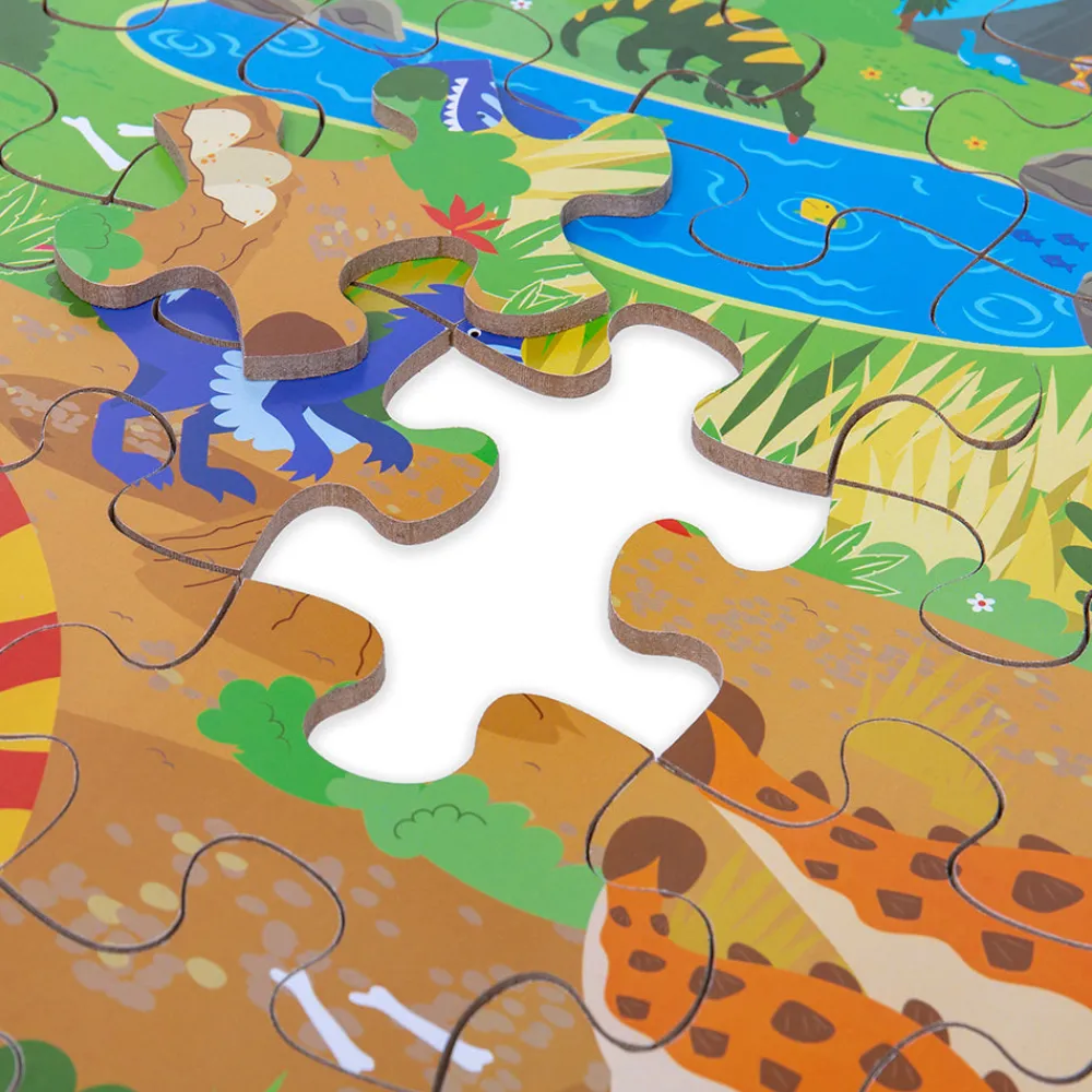 dawn_of_the_dinosaur_floo_11.webp Discount Dawn of the Dinosaur Floor Puzzle (48 piece) Wooden Puzzles And Activity Toys | Children's Wooden Puzzles