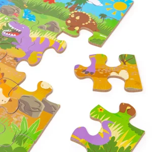 Discount Dawn of the Dinosaur Floor Puzzle (48 piece) Wooden Puzzles And Activity Toys | Children's Wooden Puzzles