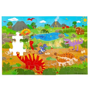 Discount Dawn of the Dinosaur Floor Puzzle (48 piece) Wooden Puzzles And Activity Toys | Children's Wooden Puzzles