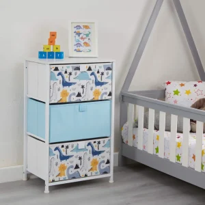Fashion Dinosaur 3 Drawer Kids Storage Chest Kids Kid’s Furniture