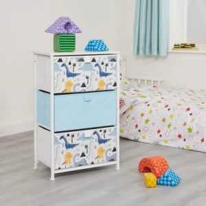 Fashion Dinosaur 3 Drawer Kids Storage Chest Kids Kid’s Furniture