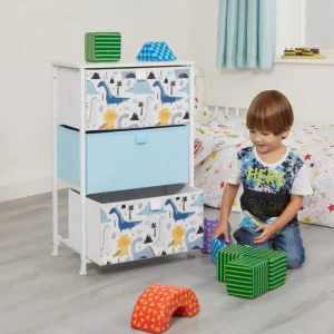 Fashion Dinosaur 3 Drawer Kids Storage Chest Kids Kid’s Furniture