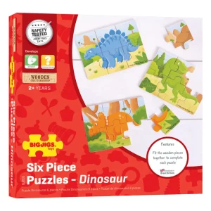 Outlet Dinosaur (6 Piece Puzzles) – 3 Puzzles Wooden Puzzles And Activity Toys | Children's Wooden Puzzles