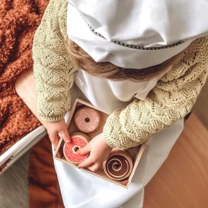 Hot Doughnut Crate Play Shop Cook And Share | Wooden Toy Food Sets
