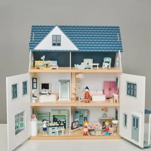 Fashion Dovetail Bundle (Dovetail House, Doll Family, 5 Room Sets) Kids Wooden Doll’s Houses | Kids Toy Bundles