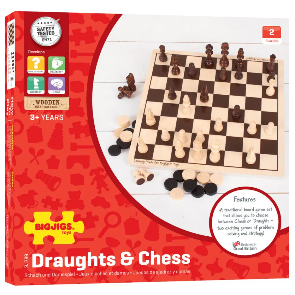 draughts_and_chess_set_2.webp Outlet Draughts and Chess Set Traditional Wooden Games