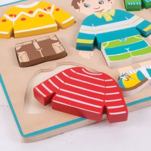 Outlet Dressing Boy Puzzle Wooden Puzzles And Activity Toys | Children's Wooden Puzzles