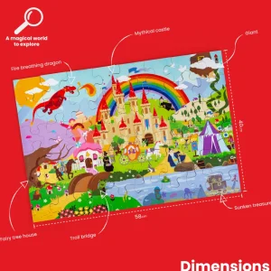 Best Fantasy Floor Puzzle (48pc) Wooden Puzzles And Activity Toys | Children's Wooden Puzzles