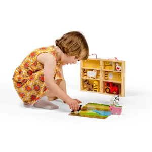Clearance Farm Animal Playbox Wooden Farm Sets & Animal Toys