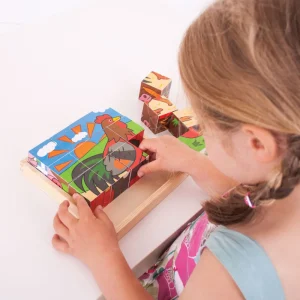 Outlet Farm Cube Puzzle Wooden Puzzles And Activity Toys | Children's Wooden Puzzles