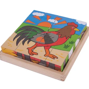 Outlet Farm Cube Puzzle Wooden Puzzles And Activity Toys | Children's Wooden Puzzles