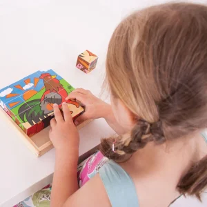 Outlet Farm Cube Puzzle Wooden Puzzles And Activity Toys | Children's Wooden Puzzles