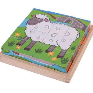 Outlet Farm Cube Puzzle Wooden Puzzles And Activity Toys | Children's Wooden Puzzles