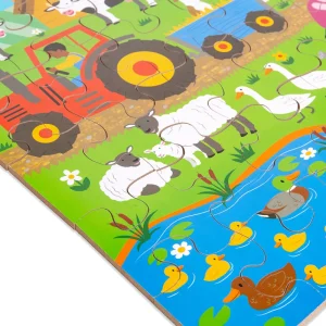 Discount Farmyard Floor Puzzle (48 piece) Wooden Puzzles And Activity Toys | Children's Wooden Puzzles