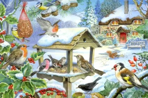 Hot Feed The Birds – BIG 250 Piece Jigsaw Puzzle Children's Wooden Puzzles