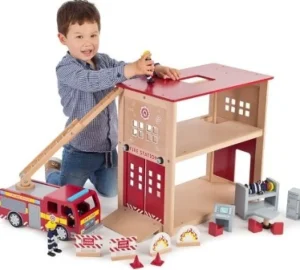 Sale Fire Station Traditional Wooden Toys