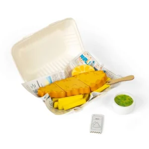Online Fish and Chips Wooden Toy Food Sets | Shopping Role Play