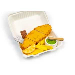 Online Fish and Chips Wooden Toy Food Sets | Shopping Role Play