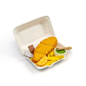 Online Fish and Chips Wooden Toy Food Sets | Shopping Role Play