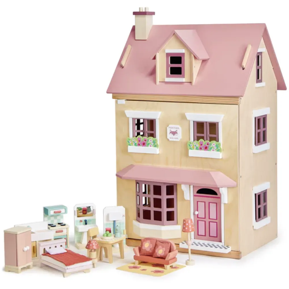 foxtail_villa_pink_0.webp Discount Foxtail Villa (Pink) Wooden Doll’s Houses | Prams & Cradles