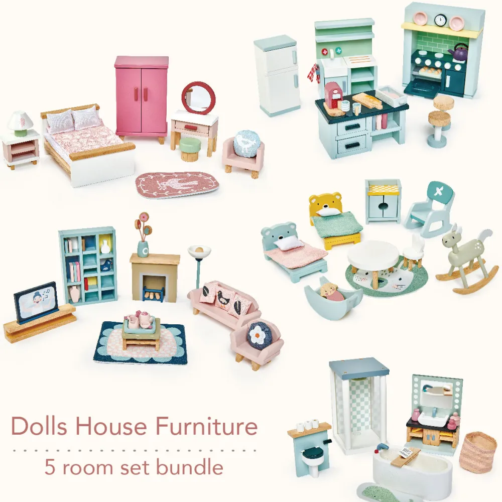 furniture_bundle_x_room_s_0.webp Outlet Furniture Bundle (5x Room Sets: Bathroom, Bedroom, Kitchen, Sitting Room, Childrens Bedroom) Kids Wooden Doll’s Houses | Kids Toy Bundles