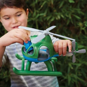Hot Helicopter (Blue) Wooden Toy Cars For Children