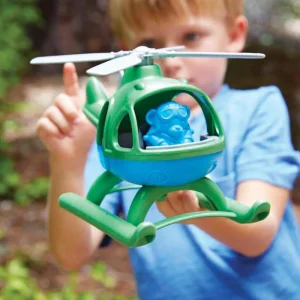 Hot Helicopter (Blue) Wooden Toy Cars For Children