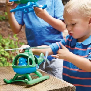 Hot Helicopter (Blue) Wooden Toy Cars For Children