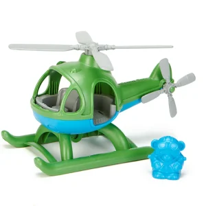 Hot Helicopter (Green) Wooden Toy Cars For Children