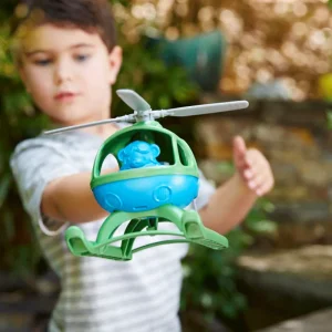 Hot Helicopter (Green) Wooden Toy Cars For Children