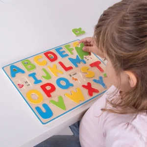 Online Inset Puzzle Uppercase Alphabet Wooden Puzzles And Activity Toys | Children's Wooden Puzzles