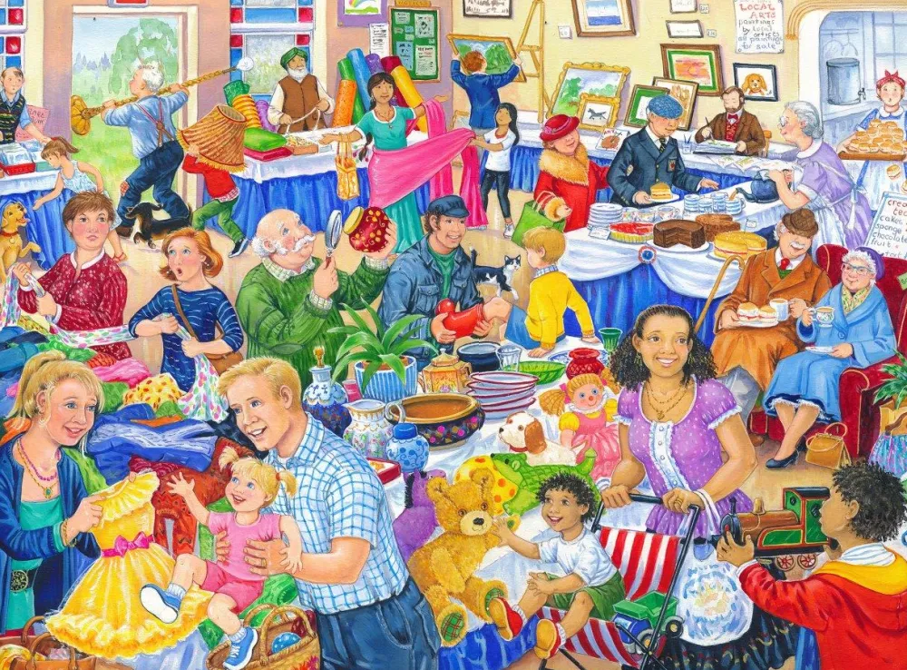 jumble_sale__big__piece_j_0.webp Outlet Jumble Sale – BIG 500 Piece Jigsaw Puzzle Children's Wooden Puzzles