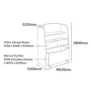 Hot Kids Cat and Dog Storage Unit with Roll-Out Toy Box Kids Kid’s Furniture