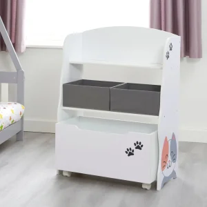Hot Kids Cat and Dog Storage Unit with Roll-Out Toy Box Kids Kid’s Furniture