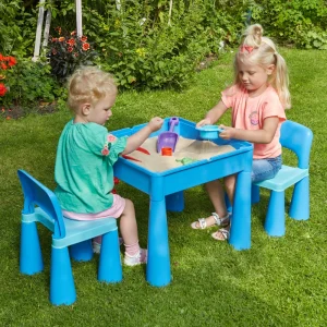 Clearance Kids 5-in-1 Activity Table and 2 Chairs Set Kids Kid’s Furniture