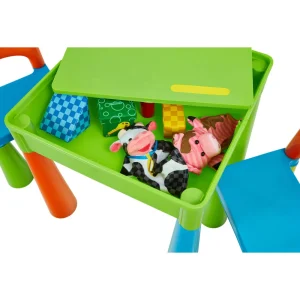 Clearance Kids 5-in-1 Activity Table and 2 Chairs Set Kids Kid’s Furniture