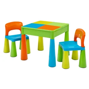 Clearance Kids 5-in-1 Activity Table and 2 Chairs Set Kids Kid’s Furniture