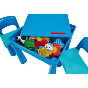 Clearance Kids 5-in-1 Activity Table and 2 Chairs Set Kids Kid’s Furniture