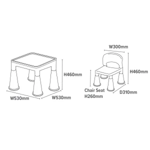 Hot Kids Plastic Table and Chair Set Kids Kid’s Furniture