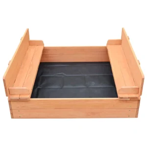 Hot Kids Sandpit With Seating and Cover Outdoor Garden Toys