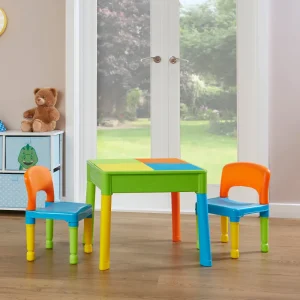 Hot Kids Square 5-in-1 Activity Table and 2 Chairs Kids Kid’s Furniture