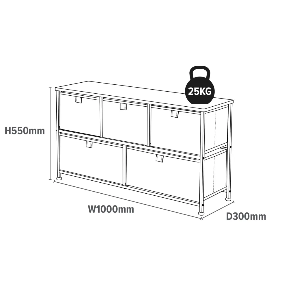 kids_unicorn__drawer_stor_12.webp New Kids Unicorn 5 Drawer Storage Chest Kids Kid’s Furniture