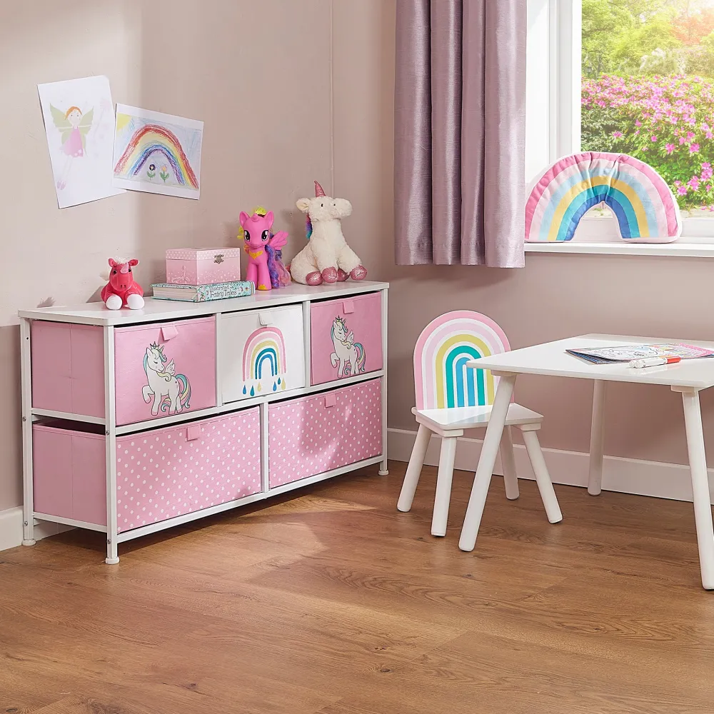 kids_unicorn__drawer_stor_5.webp New Kids Unicorn 5 Drawer Storage Chest Kids Kid’s Furniture