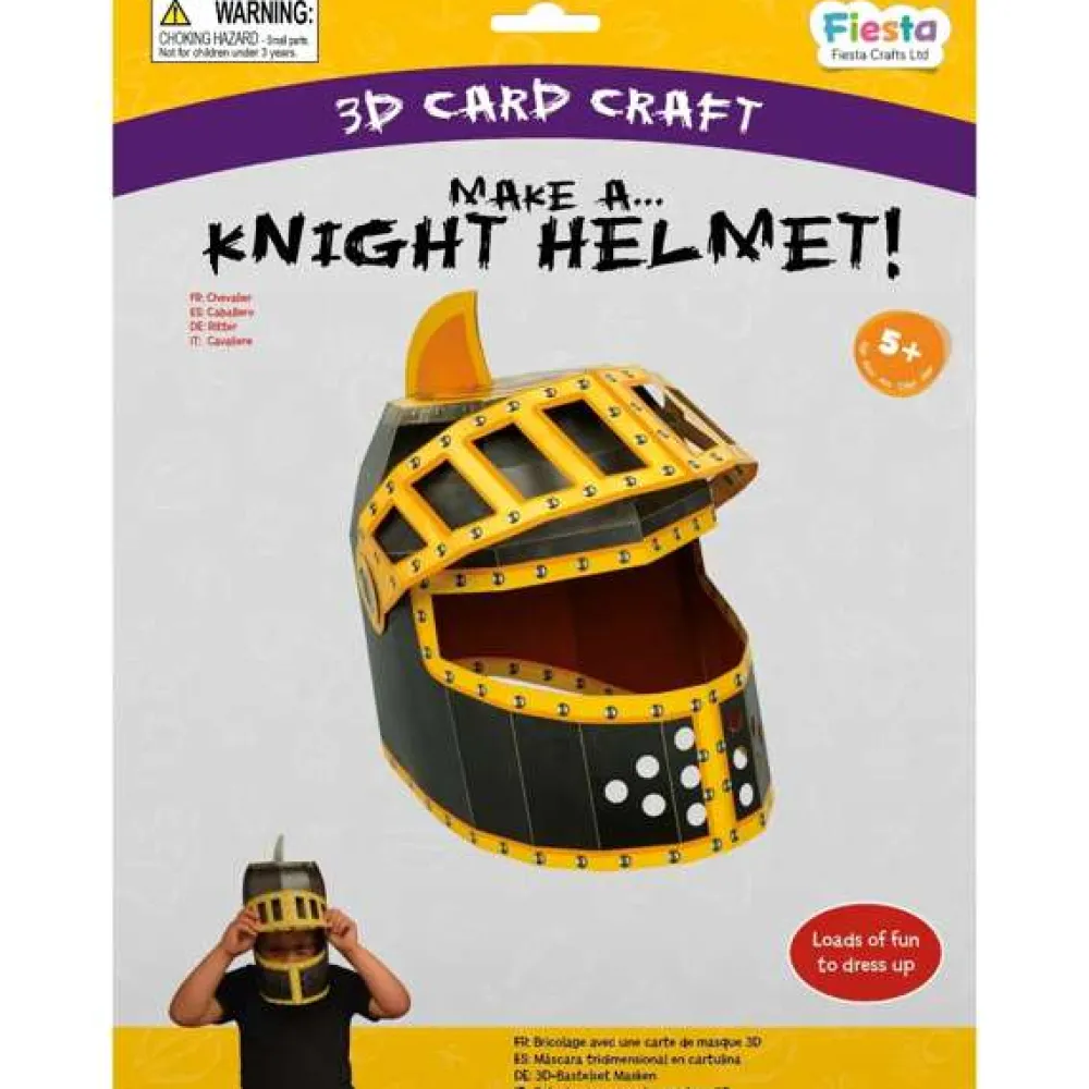knight_helmet_d_mask_card_0.webp Clearance Knight Helmet 3D Mask Card Craft Kids Arts And Crafts Sets For Kids