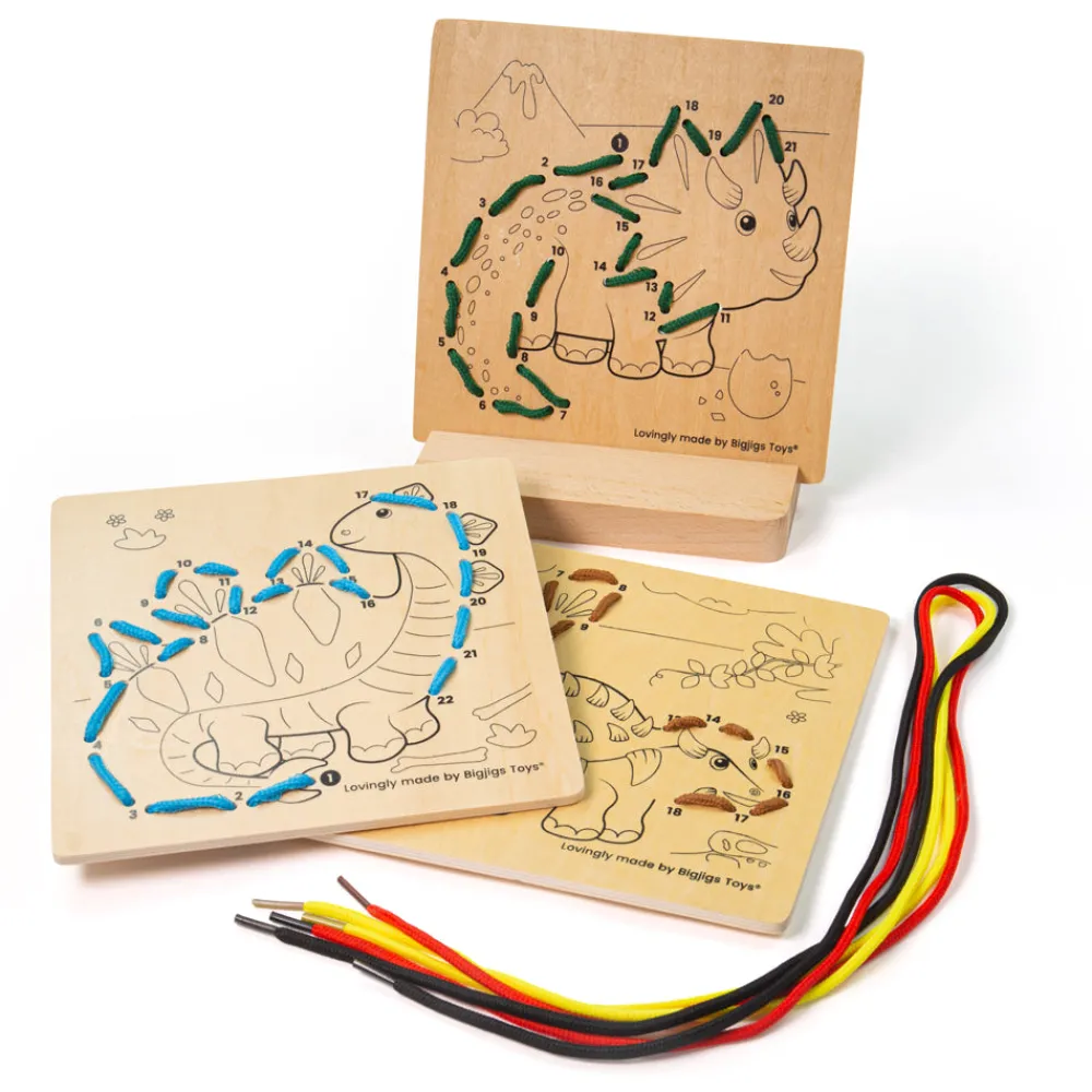 lacing_by_numbers__dinosa_0.webp New Lacing by Numbers – Dinosaur Kids Wooden Puzzles And Activity Toys | Kids Learning Numbers And Letter