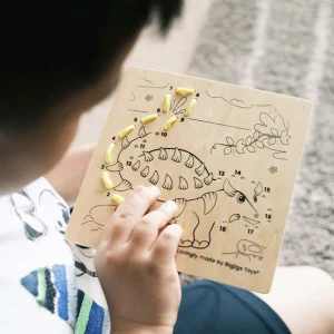 New Lacing by Numbers – Dinosaur Kids Wooden Puzzles And Activity Toys | Kids Learning Numbers And Letter
