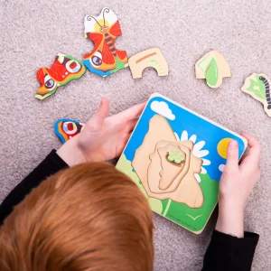 Fashion Lifecycle Layer Puzzle – Butterfly Wooden Puzzles And Activity Toys | Children's Wooden Puzzles